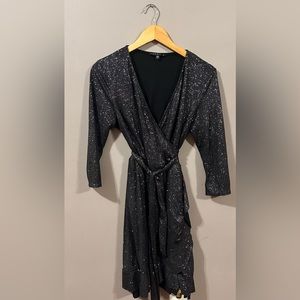 Sequin wrap dress